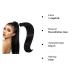 Runature Real Hair Clip-In Ponytail Braid - Natural Black Remy Hair 55cm/22inch 80g #1B - Buy Online on GoSupps.com