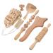 Lurrose 5st Massage device made of beech tools for the scrape of wood massage roller wood massage tab wood foot massage tools Massage devices made of wood tools fascia massage device Pala