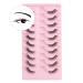 Parrarri Half Eyelashes - 10 Pairs Cat Eye 3D Reusable Fake Lashes | Premium Quality Artificial Eyelashes H-16 - Buy Online on GoSupps.com
