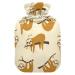 Hot Water Bottles with Lid Cute Cartoon Sloth Hot Water Bag for Pain Relief Period Cramps Hand Feet 2 Liter