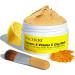 BACHERI Turmeric Vitamin C Clay Mask Blackheads Acne Dark Spots Remover with Turmeric Extract Turmeric Healing Clay Mud Mask for Glowing Skin Refining Pores and Controlling Oil