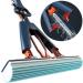 Mop Squeeze Foldable Cotton dReplace Household Cleaning Mopping Telescopic Handle Free Hand Washing (Blue 28cm Blue mop) to Pursue Happiness Smooth Sailing - Buy Online on GoSupps.com