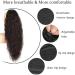 PORSMEER Dark Brown 28 Beach Wave Ponytail Extension - Synthetic Drawstring Clip-In Hairpiece for Women - Buy Online on GoSupps.com