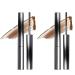 Hardcore Brushless Mascara Curling Mascara Set Waterproof Long-Lasting Non-Falling Non-Clumping Mascara Ultra-Slim Metallic Mascara for Charming Eye Makeup Brown+brown