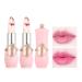 2/6PCS Crystal Jelly Flower Color Changing Lipstick PH lipstick color changing Color Changing Lip Gloss Flower Lipstick Color Jelly Transparent Magic Changing Lip Temperature Change (#2Rose red)