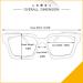Kursan Square Black Glasses - Retro Oversized Thick Frame Eyeglasses for Women & Men - Clear Lens 54mm - Buy Online on GoSupps.com