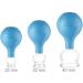 Pulox Cupping Glass Set of 3 - Real Glass with Suction Balls (25mm 32mm 40mm) - Blue | International Shipping - Buy Online on GoSupps.com