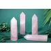 Buy Xiannvxi 4-inch Rose Quartz Crystal Tower | Natural Hexagonal Meditation Stone | Energizing Gemstone for Healing | 9-10cm - Buy Online on GoSupps.com
