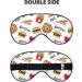 Fast Food Print Sleep Eye Mask | Soft Blindfold with Elastic Strap for Travel & Night Sleeping - Buy Online on GoSupps.com
