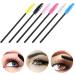 guohanfsh 50Pcs Eyelash Mascara Wands Disposable Makeup Brushes Eyebrow Applicator Cosmetic Tool Black + Rose Red - Buy Online on GoSupps.com