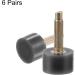 HARFINGTON 6 Pairs TPU High Heel Tips - Replacement Tap Caps for Women | 3mm Thick 10mm Round Heel Repair Caps in Black & Gold Tone | Durable High Heel Protectors for International Shipping - Buy Online on GoSupps.com