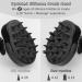 Fretech Scalp Massage Brush - Dual Silicone Bristles for Sensitive Scalp Hair Growth & Cleansing - Black - Buy Online on GoSupps.com