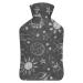 Cosmic Galaxy Hot Water Bottle With Cover Plush Bed Bottle Hand Warmer For Adults And Children 26.5X15.3cm