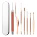 MACIMO LED Ear Wax Pickers Stainless Steel Earpick Wax Remover Curette Ear Pick Cleaner Ear Cleaner Spoon Care Ear Clean Tool Gold