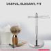 Perfecto Deluxe Chrome Razor and Brush Stand - Prolong Your Shaving Brush's Life - Buy Online on GoSupps.com