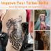 TONBAO 20 Sheets Double Sided Tattoo Practice Skins - Soft Silicone for Beginners & Experienced Artists | 7.4x5.6in | 20pcs Fake Tattoo Skin Blanks - Buy Online on GoSupps.com