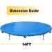 12 14 15 Ft Waterproof Trampoline Cover - 4 Season Protection for Round Trampolines & Swimming Pools - Blue (14 FT) - Buy Online on GoSupps.com