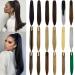 21 Inch Long Straight Ponytail Extension Jaw/Claw Clip in Ponytail Hair Extension Synthetic Hairpiece for Women (Ash Blonde) 21 Inch Ash Blonde