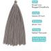 20" Reggae Dreads 15 Strands Grey Dreadlock Extensions Double Ended 1cm Handmade Synthetic Braid Dreads Hip-Hop Reggae Hair Extension 20"(15 Strands) Grey - Buy Online on GoSupps.com