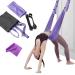 Kvittra Upgraded Yoga Strap for Stretching, Leg Stretcher Pilates Equipment for Home Gym, Back Bend Assist Trainer Waist Flexibility Workout Bands for Physical Therapy Ballet Dance Splits Gymnastics Purple