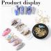 Gold Rivet Metal Tips Copper Alloy Decoration 3D Nail Studs Glitter Sequins Pearls Bend Studs - Buy Online on GoSupps.com