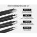 Mini Stainless Steel Eyebrow Trimming Set 4 Pair of Professional Reusable Eyebrow Tools Eyebrow Tweezers Kit - Buy Online on GoSupps.com