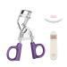 Q/O Handle Plus Bonus Lash Curler Eyelash Curler Mascara Wand & Lash Curler Set Travel Size (Purple O Grip) Purple O Grip