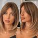 Testar 20 inch blonde wigs with pony for women long blonde natural straight wig synthetic wig glueless cosplay wigs for daily party use brown ombre