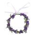 MUSISALY Floral Crown Flower Girl Tiara Flower Crowns for Flower Crown Green Bridal Hair Accessories Fairy Headband Hair Coils Fiesta Headbands Purple Garland Flowers Bohemia Bride