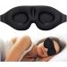 Soft Black Sleep Mask for Men & Women - Light Blocking Eye Cover for Travel & Daily Use - Buy Online on GoSupps.com