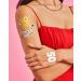 xo  Fetti 50th Birthday Party Decorations 50 and Fabulous Temporary Tattoos - 38 styles | Gold + Silver Foil Fifty Birthday Gift  Birthday Girl - Buy Online on GoSupps.com