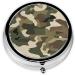 Green Camo Round Pill Box | 3 Compartment Portable Travel Medicine Organizer - Buy Online on GoSupps.com