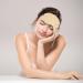 Silk Satin Sleep Mask for Women and Men - Adjustable Strap, Champagne - Ideal for Airplane Travel - Night Cover Blindfold - Buy Online on GoSupps.com