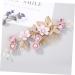 Angoily Floral Headpiece Pearl Tiara Pearl Headpiece Bridal Headpiece Cloth Flower Hair Comb Full Length Mirror Bridal Hair Comb Hair Side Combs Wedding Bride Hair Accessories - Buy Online on GoSupps.com