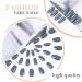 Glossy Coffin Press on Nails Gray Ballerina Full Cover Fake Nails Artificial Acrylic Medium False Nails for Women and Girls (24PCS) - Buy Online on GoSupps.com