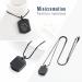 Personalized Memorial Jewelry - Custom Dog Ash Necklace with Photo & Text - Elegant Pet Urn Necklace - Black Chain - Buy Online on GoSupps.com