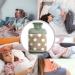 1.8L Large Rubber Hot Water Bottle with Cover - Green Dots | Relieve Menstrual Cramps & Pain, Warm Hands and Feet - Buy Online on GoSupps.com