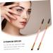 6pcs Eyebrow & Eyelash Brush Set - Portable Makeup Kit with Lash Curler Wooden Handle | Grooming Tools for Perfect Brows & Lashes - Pink - Buy Online on GoSupps.com