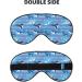 Blue Fish Print Sleep Eye Mask - Soft Blindfold with Elastic Strap for Travel & Night Sleeping - Buy Online on GoSupps.com
