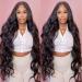 Kbeth 13x6 Brazilian Virgin Body Wave Lace Front Wig 22 Inch - HD Transparent Lace Frontal Wig for Black Women - Buy Online on GoSupps.com