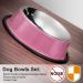 WERFORU 2 Pieces Dog Bowls Stainless Steel Dog Cat Bowls Pet Bowls For Feeding Water and Food Pink Medium Size M (2 Count) A-pink - Buy Online on GoSupps.com