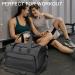 Small Fitness Duffle Bag with Wet Pocket & Shoes Compartment | Water-Resistant Gym Bag for Men and Women | Light Black Weekender Duffel - Buy Online on GoSupps.com