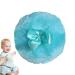 Besreey Furry Powder Puff Ultra Soft Round Face Body Powder Puff with Ribbon Bow - Dry Makeup Tool Body Powder Applicator for Baby Kid Adult Blue