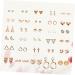 Adorainbow 30 Pairs Ladies Suits Stud Post Earrings for Women Moon Earrings Gold Filled Earrings Womens Earrings Animal Moon Star Shape Earrings Geometric Ear Rings Miss Small and Fresh - Buy Online on GoSupps.com