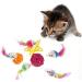Furry Cat Toy Mice - 10 Pack | Interactive Pet Toys for Cats | Feather Tail Cat Catcher - Buy Online on GoSupps.com