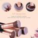 Rose Golden Makeup Brushes Set - 18 Piece Premium Synthetic Wood Handle Brushes - Buy Online on GoSupps.com
