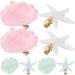 Beavorty 4 Pairs hair clips for girls hair jewelry girls hair accessories seashell hair clips seashell hair clip for girl decorative hair clip star hair clip women's alloy decorate cute