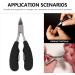 FOMIYES 1 Nail Trimming Set Manicure Tools Professional Pedicure Tool Nail Trimmer Set Stainless Steel Nail Clippers Trimmer for Men Nail for Men Nail Trimming Kit Toenail 13X7.8cm Black - Buy Online on GoSupps.com