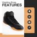High Traction Core Wrestling Shoes - Durable Combat Sports Footwear for Men, Women, Youth & Kids - Lightweight Gym Shoes for Wrestling, Boxing, Weightlifting & Bodybuilding - Black (Size 9 Women/7.5 Men) - Buy Online on GoSupps.com
