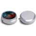 Portable 3 Compartment Pill Box | Travel Pill Organizer for Handbag & Pocket - Vertical Stripe Design - Buy Online on GoSupps.com